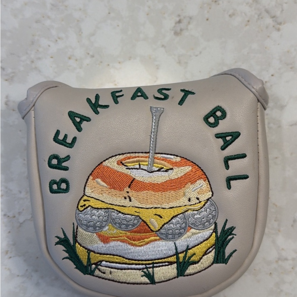 Breakfast Ball Embroidered Mallet Putter Cover by Barstool Golf